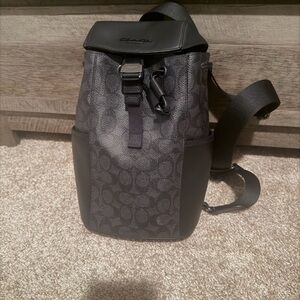 Coach Black and Gray Men's Backpack